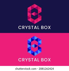Logotipo de letra B moderna, logotipo de Monograma B, logotipo de letra Crystal B Diseño