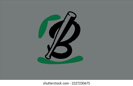 Modern B letter vector for sports teams vector image
