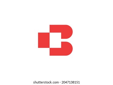 Es un logo moderno con membrete B.