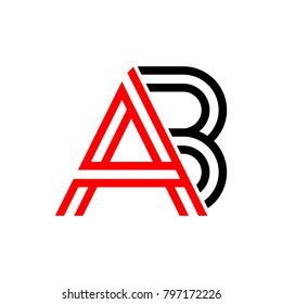 Modern A B logo design