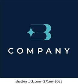 Logotipo 'B' moderno com Star Accent no fundo da Marinha.
Um design de logotipo minimalista e profissional com uma letra estilizada 'B' em um gradiente azul claro, acentuado com uma forma de estrela geométrica. O texto "EMPRESA" está posicionado abaixo do logotipo em uma fonte limpa e sem serifa. O design geral é definido com um fundo azul-marinho sólido e profundo, criando uma estética sofisticada e contemporânea adequada para a identidade da marca e da empresa.