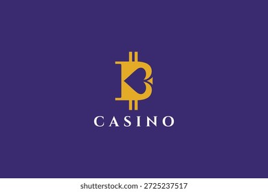 Moderno B Monogram Casino Logo para Poker, Slots e Casino Negócios