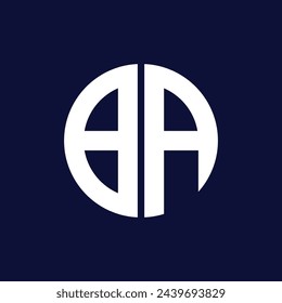 modern ba circle logo design