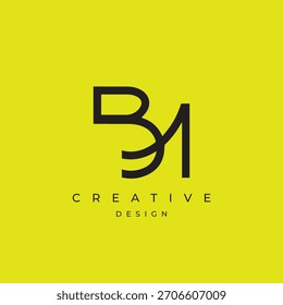 Diseño moderno del logotipo del monograma de BA – icono creativo minimalista de la marca de BA 