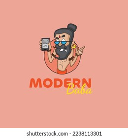 Modern baba vector logo design template.