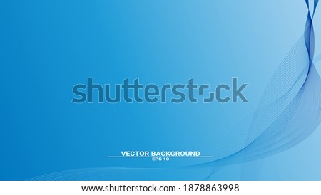 Modern Bacground Aqua Color With Smooth Wave 