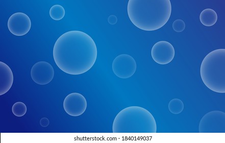 modern bacground in blue color with bubbles. vector
