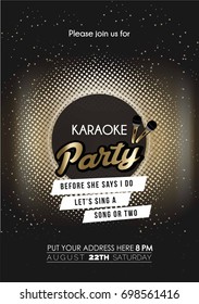 Modern Bachelorette Karaoke Party Invitation Card