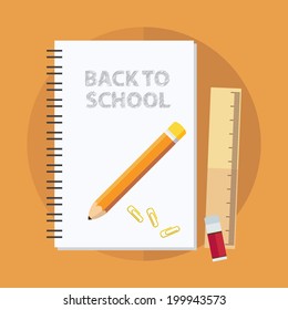 Modern back to school background design.