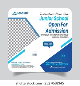 Modern Back To School Social Media Post Design Layout