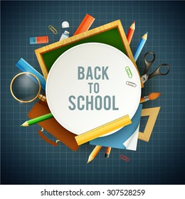 Modern back to school vector background. 