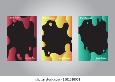 modern backgraund frame liquid illustration