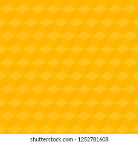 Modern background with 3D yellow cubes. Trendy seamless pattern. Vector eps10.
