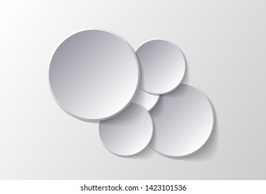 Modern background. Abstract 3d overlap circles