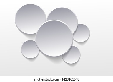Modern background. Abstract 3d overlap circles