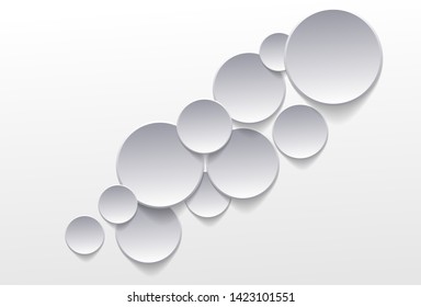 Modern background. Abstract 3d overlap circles