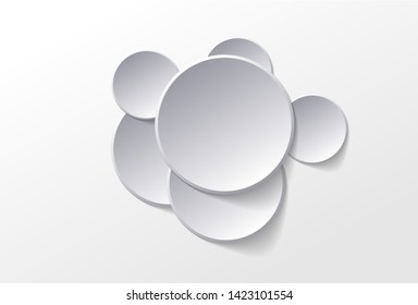 Modern background. Abstract 3d overlap circles