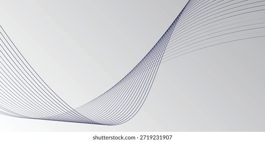 Modern background abstract with blue curve lines design light