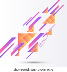 Modern background with abstract elements and dynamic shapes. Vector illustration. Template for design and creative ideas.