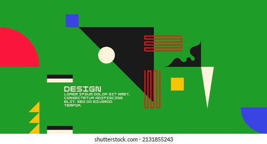 A modern background with abstract elements, dynamic shapes and a hand gesture. Compositions of colored spots.