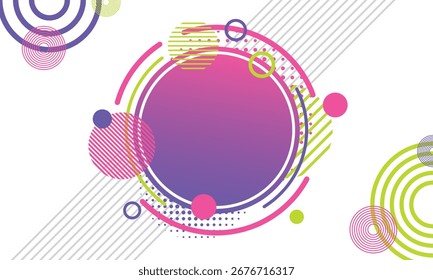 Modern background of abstract geometric circle shapes