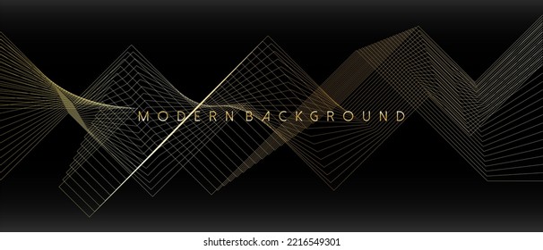 Modern background abstract geometric and wavy lines design. Vector illustration