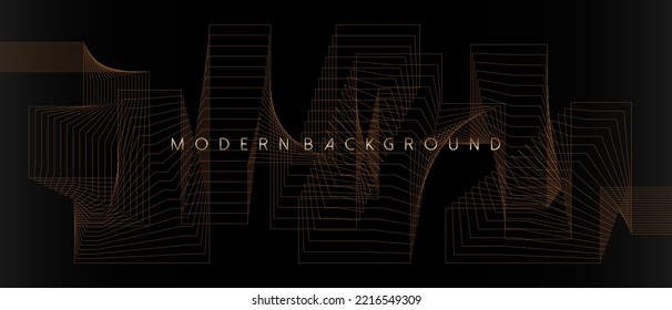Modern background abstract geometric and wavy lines design. Vector illustration
