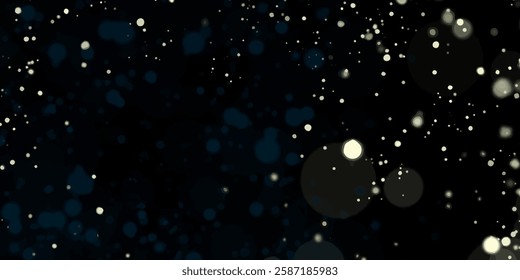 Modern background of abstract glitter lights. blue  gold and black. de focused banner abstract modern space