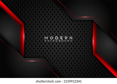 Modern Background Abstract Glossy Red with Metallic Pattern