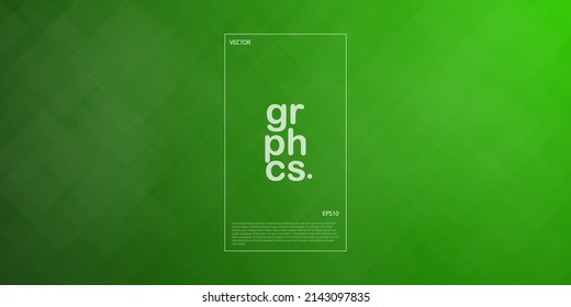 Modern background. Abstract green gradient design. Minimal creative background. Landing page mosaic cover. Colorful graphic. Eps10 Vector