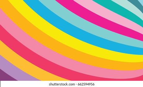 Modern background with abstract lines in vibrant colors for web design or widescreen. Aspect ratio 16:9. Stock vector.