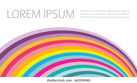 Modern background with abstract lines in vibrant colors for web design or widescreen. Aspect ratio 16:9. Stock vector.