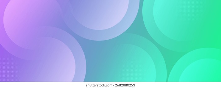 modern background abstract memphis. green and purple gradations.circle shape.colorfuleps 10