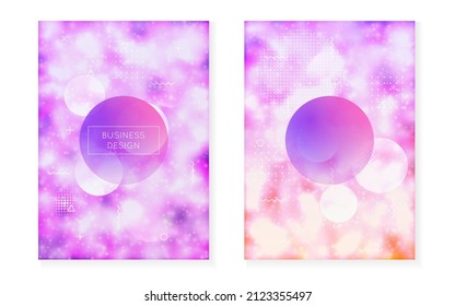 Modern Background. Abstract Shape. Dynamic Dots. Digital Design. Purple Soft Texture. Retro Poster. Trendy Flyer. Round Halftone Magazine. Blue Modern Background