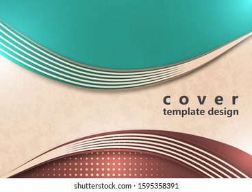 Modern background with abstract texture, lines, geometric and halftone shapes for design template. Vector illustration
