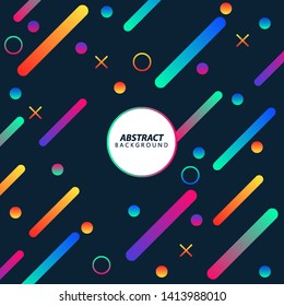 Modern background. Abstract vector memphis with trendy color gradient backgrounds