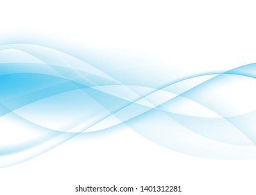 Modern background, abstract wave design, light blue