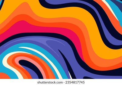 Modern background with abstract wavy pattern. Vector illustration