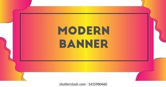 Modern background banner with colorful liquid