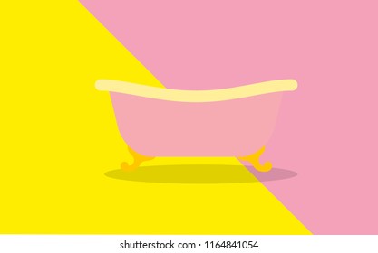 modern background and bathtub