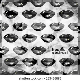 modern background with beautiful lips