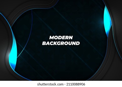 Negro y azul de fondo moderno con elemento