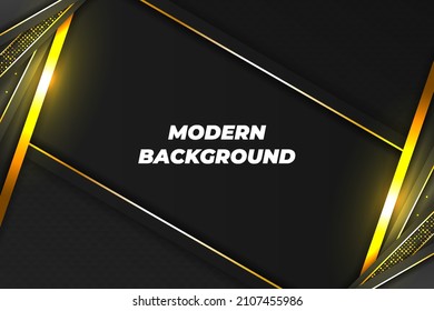 Negro de fondo moderno y dorado con elemento
