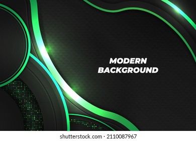 Negro y verde de fondo moderno con elemento