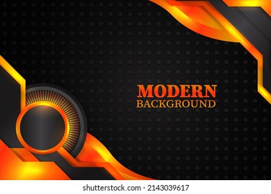 .Modern background with black and orange color