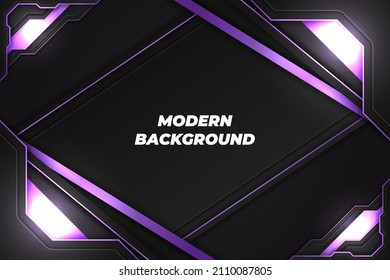 Negro de fondo moderno y violeta con elemento