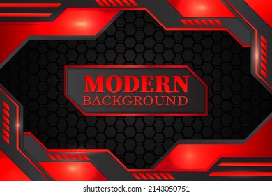 Fondo moderno de color negro y rojo