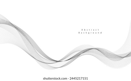 Modern Background with Black Wavy Lines.	