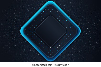 modern background blue, abstract shiny dark blue shape overlap background technology and futuristic concept