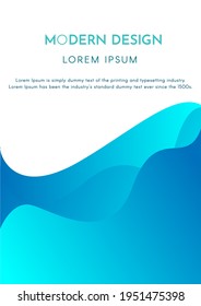 Fondo moderno en azul. Composición de formas fluidas y colores degradados. Ilustración vectorial. apto para carteles, folletos, web, etc.